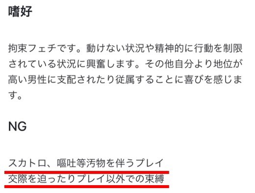 SMパートナー NGプレイ