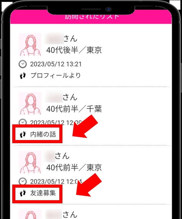 足あと履歴