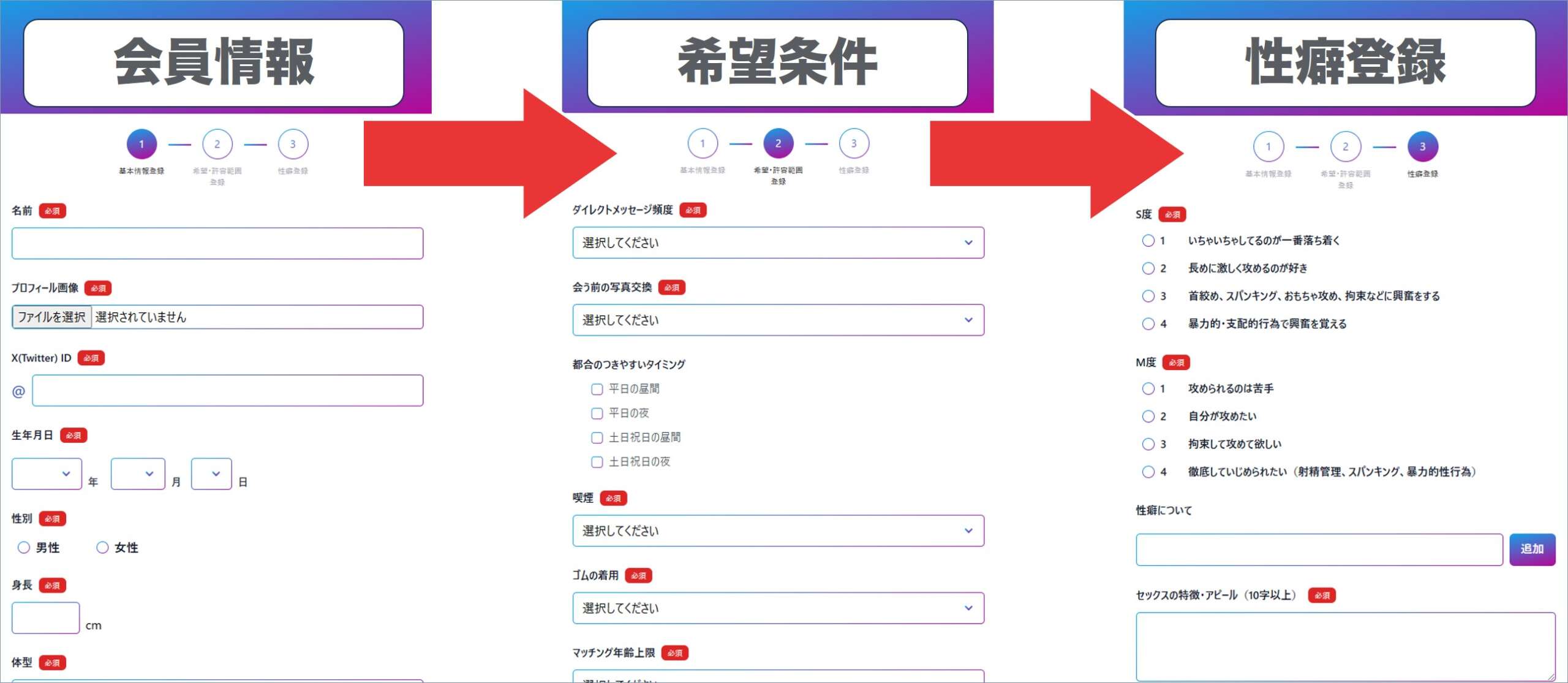 会員情報を登録する